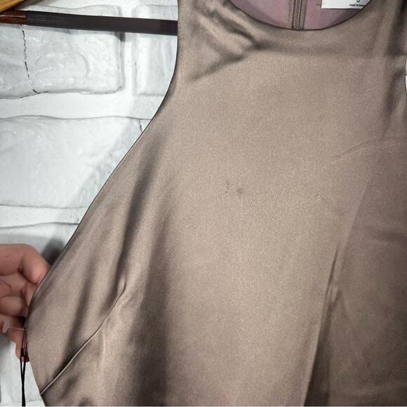 NWT Babaton Aritzia Taupe Racerback Sleeveless Dress Size 0 - Picture 10 of 14